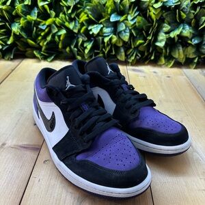 Air Jordan 1 Low Court Purple 553558-125 | Size Us Men’s 9.5